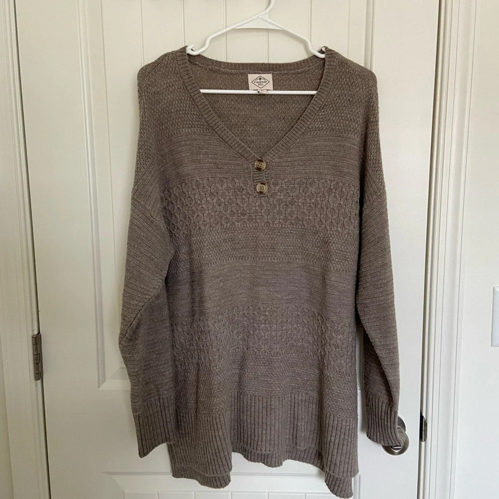 NWOT |‎ St. John’s Bay women’s button-neck sweater — 0X